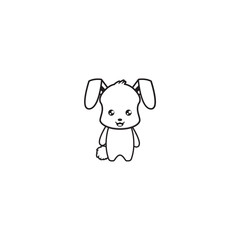 cute coloring book set rabbit