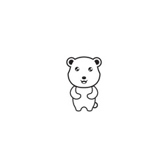 cute coloring book set bear