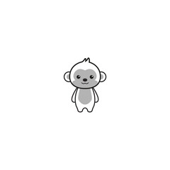 cute monkey coloring book set