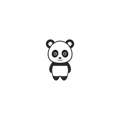 Obraz na płótnie Canvas cute coloring book panda set