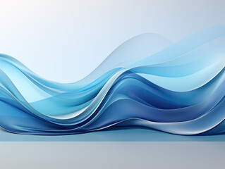 Fototapeta premium Banner template with a blue gradient color and a design featuring liquid shapes.
