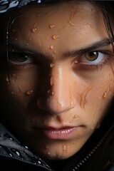  Precision and concentration in a Wushu fighter's eyes, Generative AI