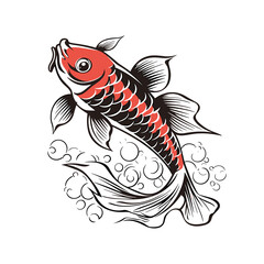 Koi Animal Coloring Page, Coloring Pages Png