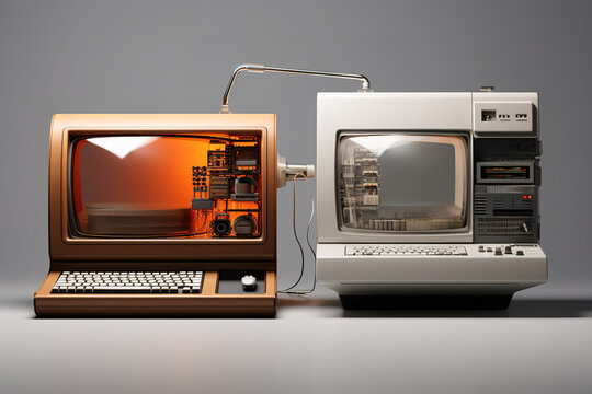 Old vs new technology, present and future of technology and devices.