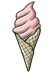 ice cream in a cone