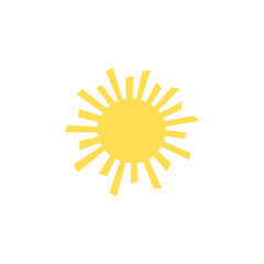 set of hand drawn vector sun elements sign