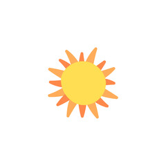 set of hand drawn vector sun elements sign