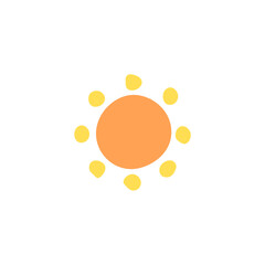 set of hand drawn vector sun elements summer