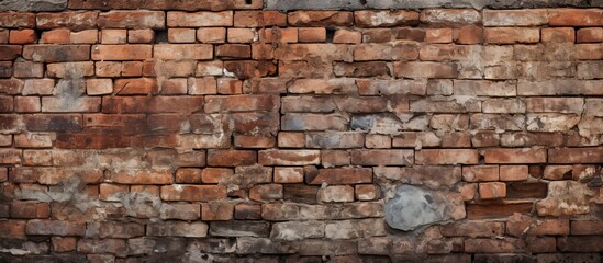 Fototapeta premium Grunge brown background with a textured pattern resembling an aged brick wall