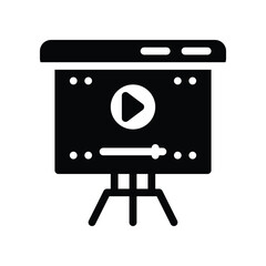 video presentation glyph icon