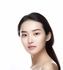 Asian women face skin close-up