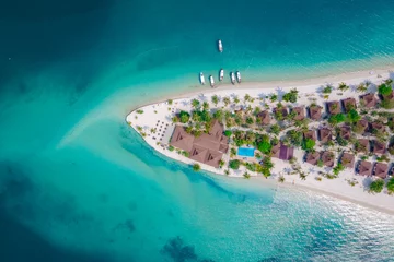 Gordijnen Koh Mook tropical Island in the Andaman sea in Thailand, tropical beach with white sand © Chirapriya