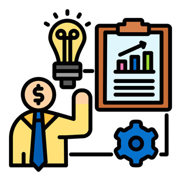 business idea with growth chart clip art preview