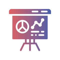 analytics flat gradient icon