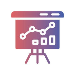 analysis flat gradient icon