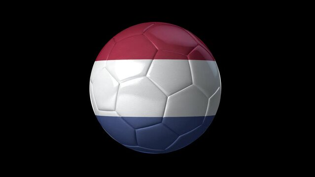 3D Animation Video of a Spinning Ball Icon with a Ball depicting the Netherlands