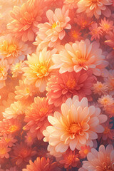 Beautiful chrysanthemum flowers. 