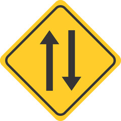 Warning Sign Street Sign Two Way Traffic