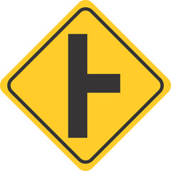 Warning Sign Street Sign Side Road Left