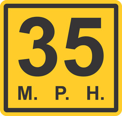 Warning Sign Street Sign Advisory Speed