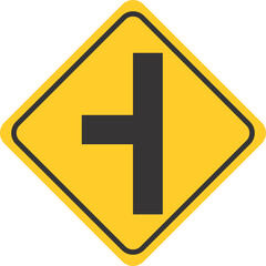 Warning Sign Street Sign Side Road Left
