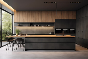 modern black kitchen