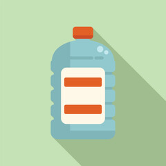 Shop kerosene bottle icon flat vector. Fuel energy heater. Chemical drop