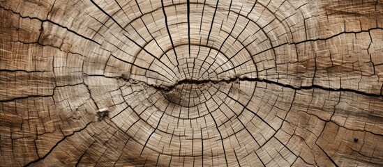 Cracked stump backdrop of wood texture and form resembling a freshly cut tree