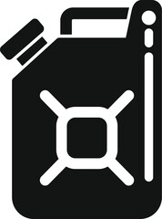 Metal kerosene canister icon simple vector. Camp handle pot. Refill lamp oil