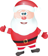Santa character mesh vector