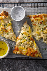 Homemade pizza with chicken and cheese