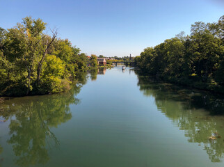 The Cayuga and Seneca Canal in Seneca Falls, New York State