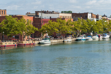 The Cayuga and Seneca Canal in Seneca Falls, New York State