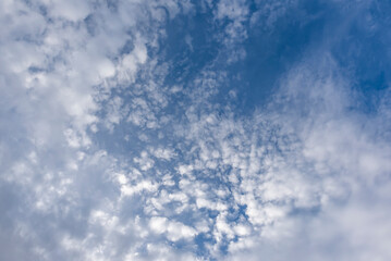 Sky background with clouds in space