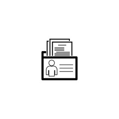 Portfolio icon. Personal portfolio icon isolated on white background