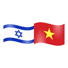 National flag of Israel and Vietnam