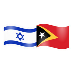 National flags of Israel and Timor-Leste