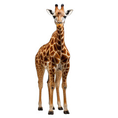  Full view of of giraffe isolated on white background