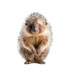 Obraz premium close up of a hedgehog/porcupine isolated on white background