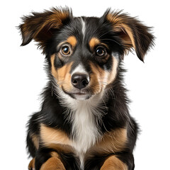 portrait of a dachshund puppy isolated on white background - obrazy, fototapety, plakaty