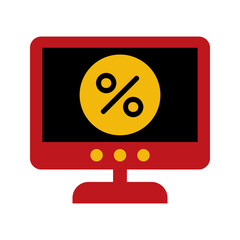 Monitor Flat Style in Design Icon