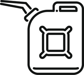 Vehicle kerosene canister icon outline vector. Petrol handle equipment. Oil lamp tank