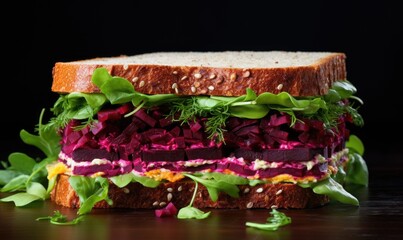 sandwich with lettuce