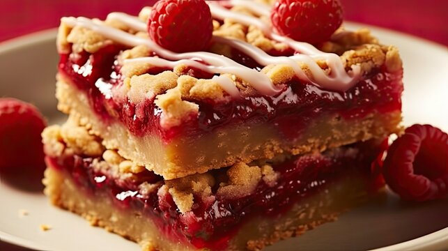 Raspberry Oatmeal Cookie Bars