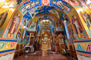 Sopot, Serbia - June 11, 2023: Monastery Tresije on Kosmaj mountain, Serbia. - obrazy, fototapety, plakaty