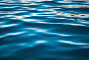 surface of blue water texture background from upper view in minimal style - obrazy, fototapety, plakaty