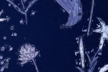 Oil painting, various flowers, beautiful wedding illustrations