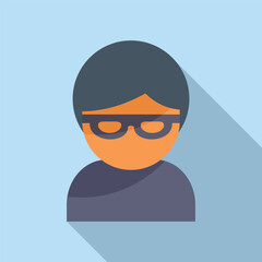 Hidden avatar icon flat vector. Mark person customer. Head individual