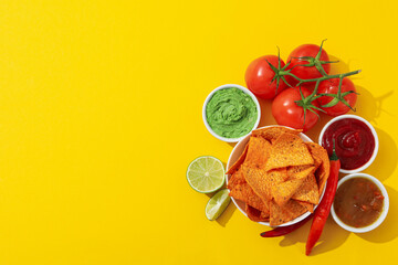 Concept of junk food and snacks - corn chips