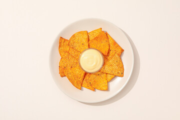 Concept of tasty food and snacks - corn chips